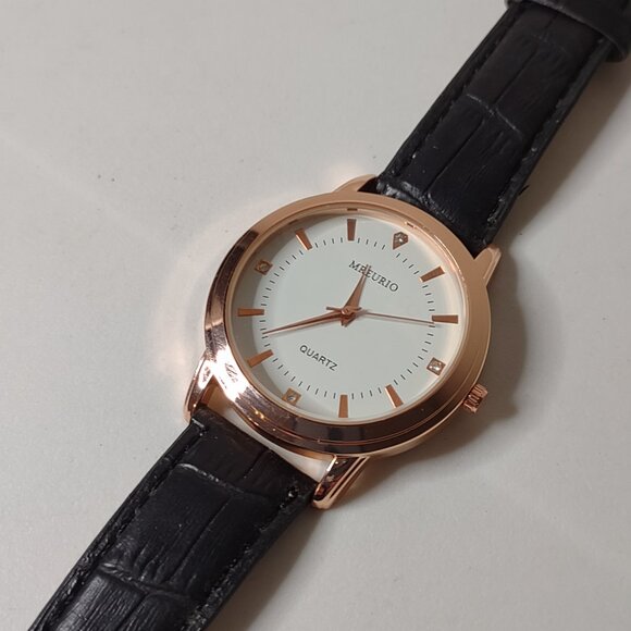 Black And Rose Gold Tone Mreurio Watch - Picture 7 of 11